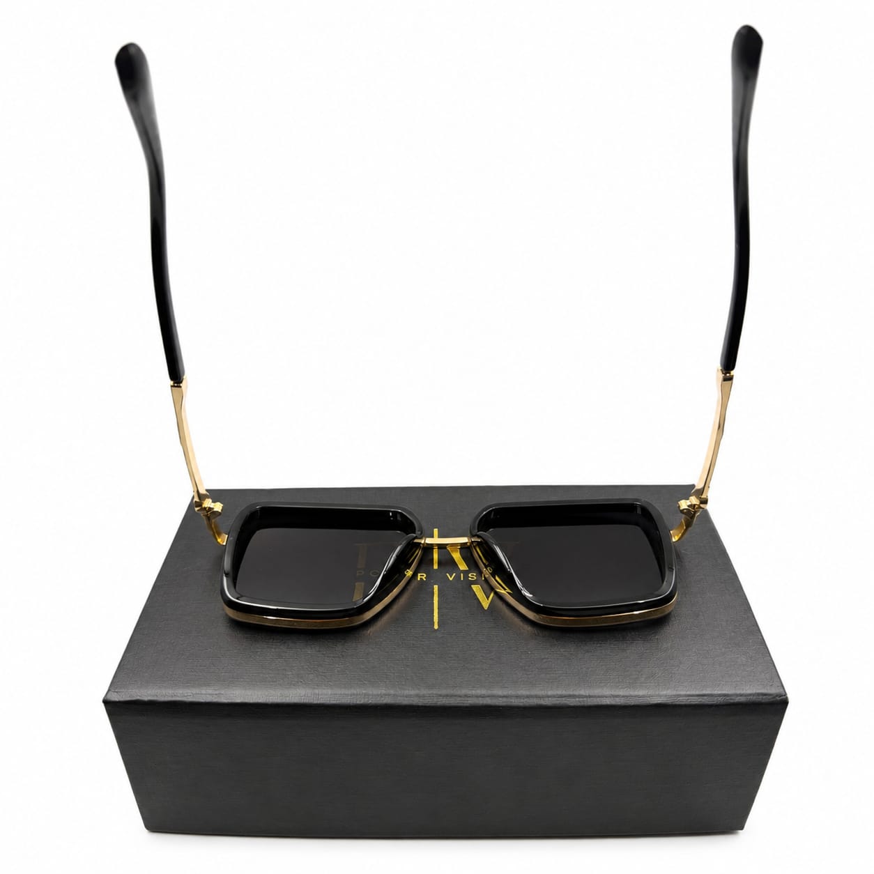 MB 23564 - CLASSY - SQUARE - GOLDEN BLACK - GREY GRADIENT - MONT BLANC EMBOSED - PREMIUM