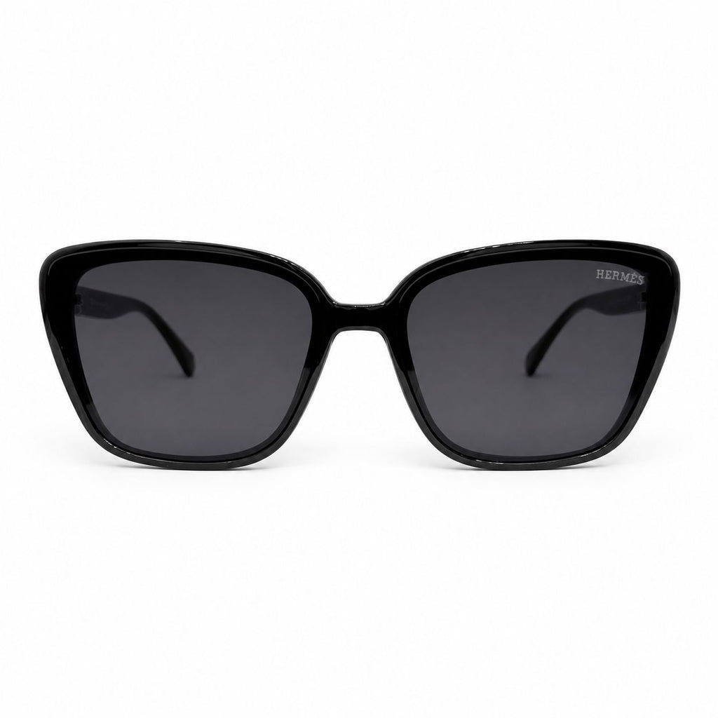 HERMES 33120 - SUNGLASS - LADIES - CATEYE - UV - BLACK