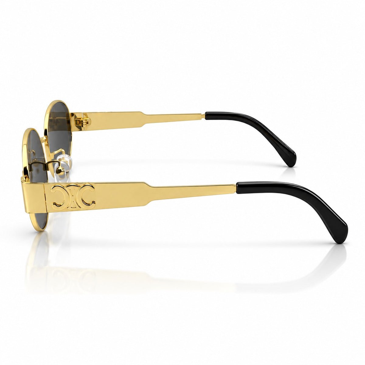 CELINE - TRENDY - OVAL - GOLDEN - BLACK - METALLIC - WOMEN - CLEARANCE SALE