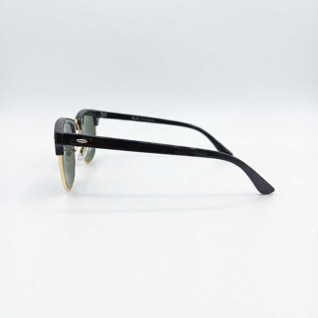RB 3016 - SUNGLASS - CLUB MASTER - DIAMOND HARD - BLACK GOLDEN - SCRATCH RESISTANT