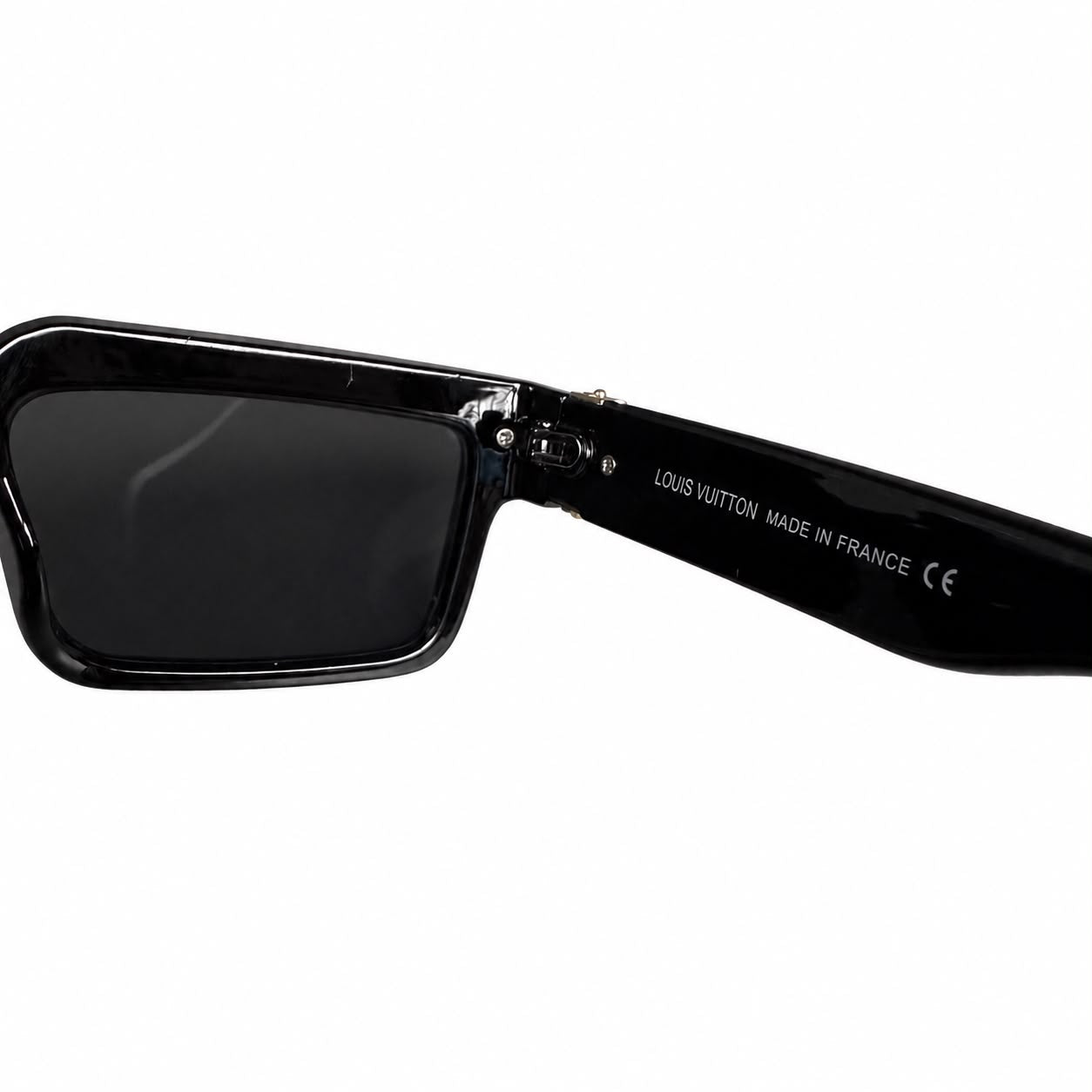 LV 1403 - BOLD - RECTANGULAR - BLACK - BRANDED GOLD TEMPLES - PREMIUM