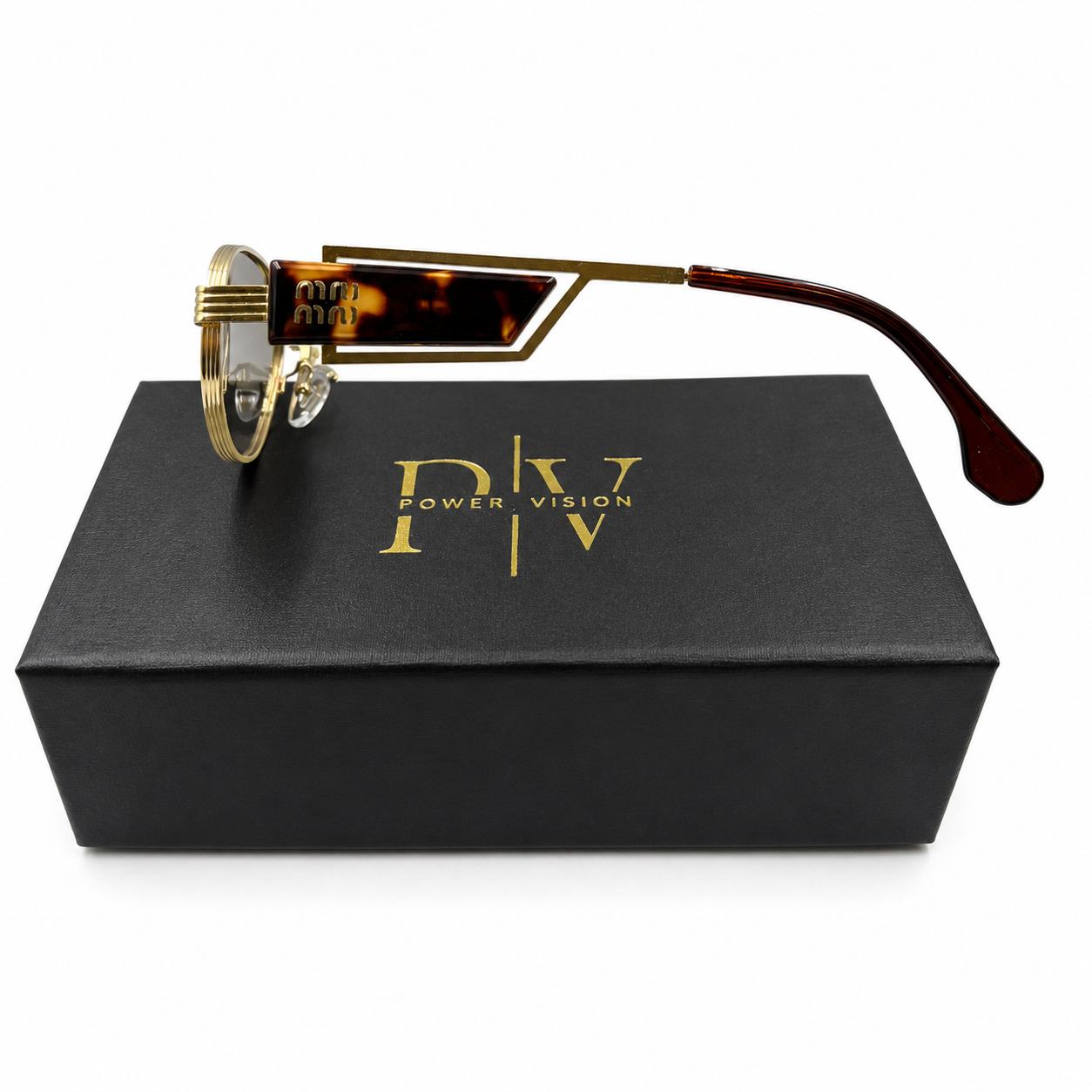 MIU MIU 2728 - PREMIUM - OVAL - GOLDEN - TORTOISE TEMPLE - BROWN GRADIENT - WOMEN