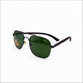 CR 200603 - SUNGLASS - GUN METALLIC - WOOD SIDES - PREMIUM GREEN - MEN