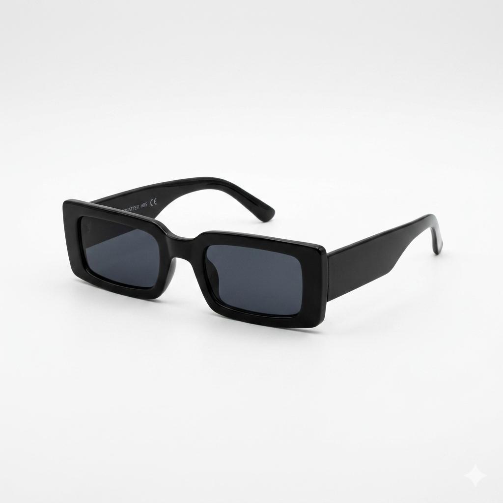 Sunglasses 21147729 - TRENDY - BOLD - RECTANGULAR - BLACK - THICK SIDE - UV - UNISEX