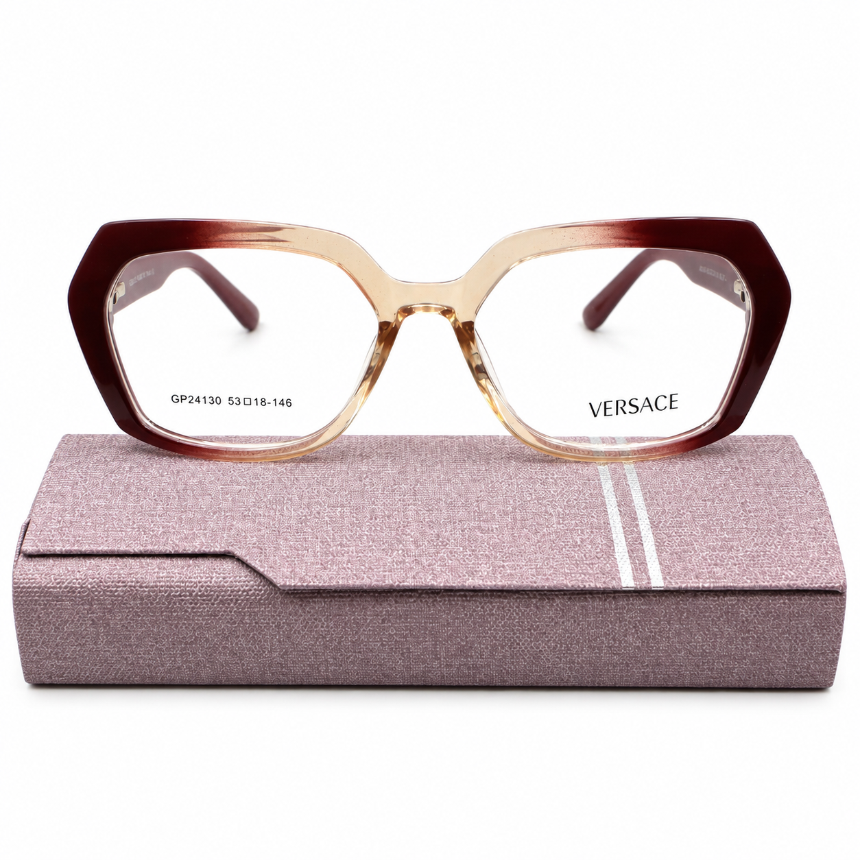 VE 24130 - GORGEOUS - GEOMETRIC SQUARE - BURGUNDY - CHAMPAGNE - SPRING BRANDING TEMPLES
