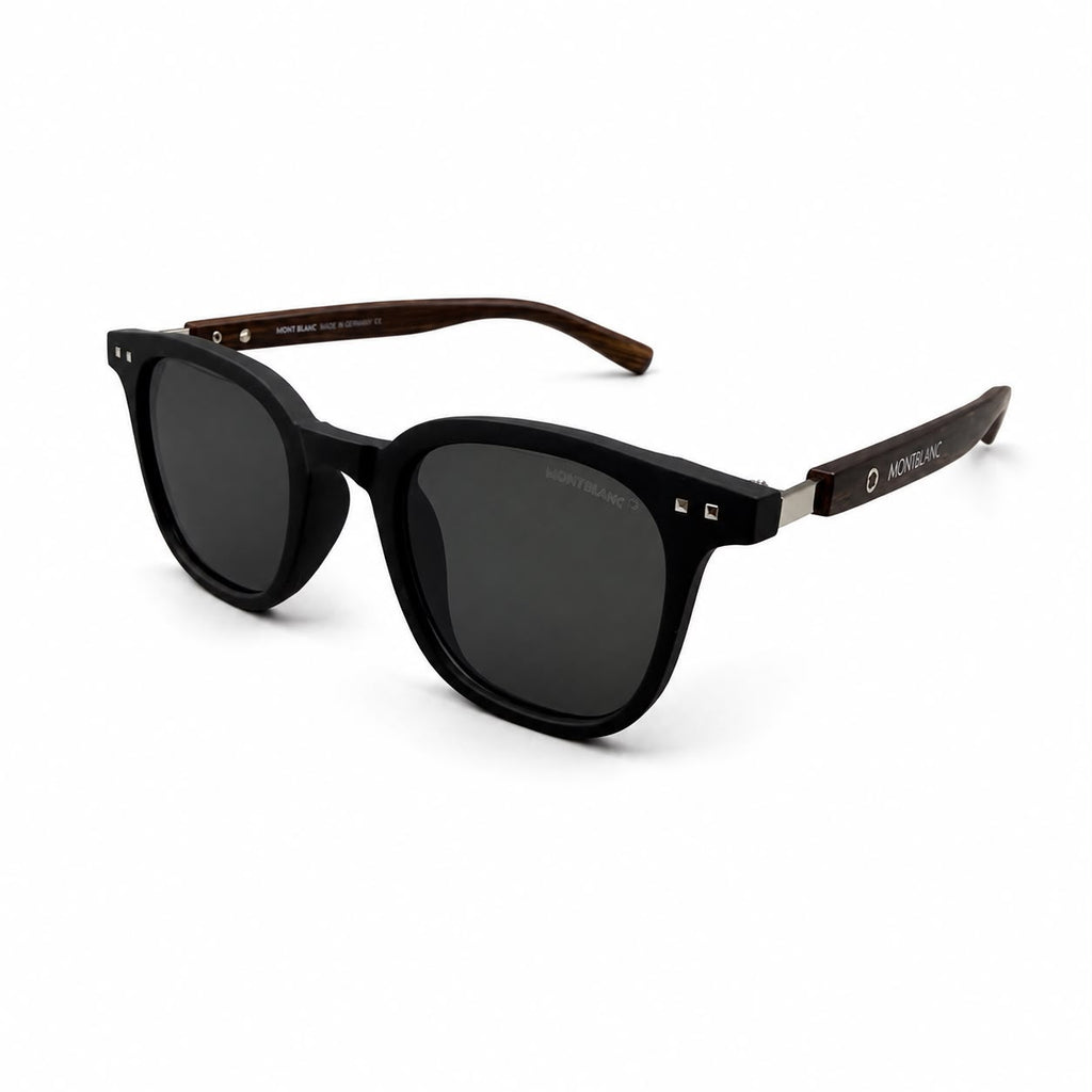 MB 5142 - SHADES - ROUNDED SQUARE - MATTE BLACK - WOOD - QUALITY - PREMIUM