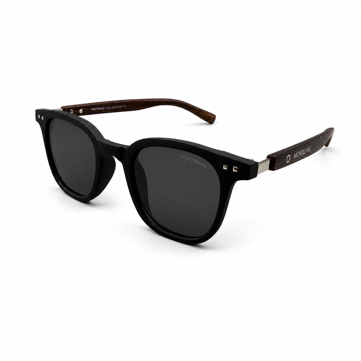 MB 5142 - SHADES - ROUNDED SQUARE - MATTE BLACK - WOOD - QUALITY - PREMIUM