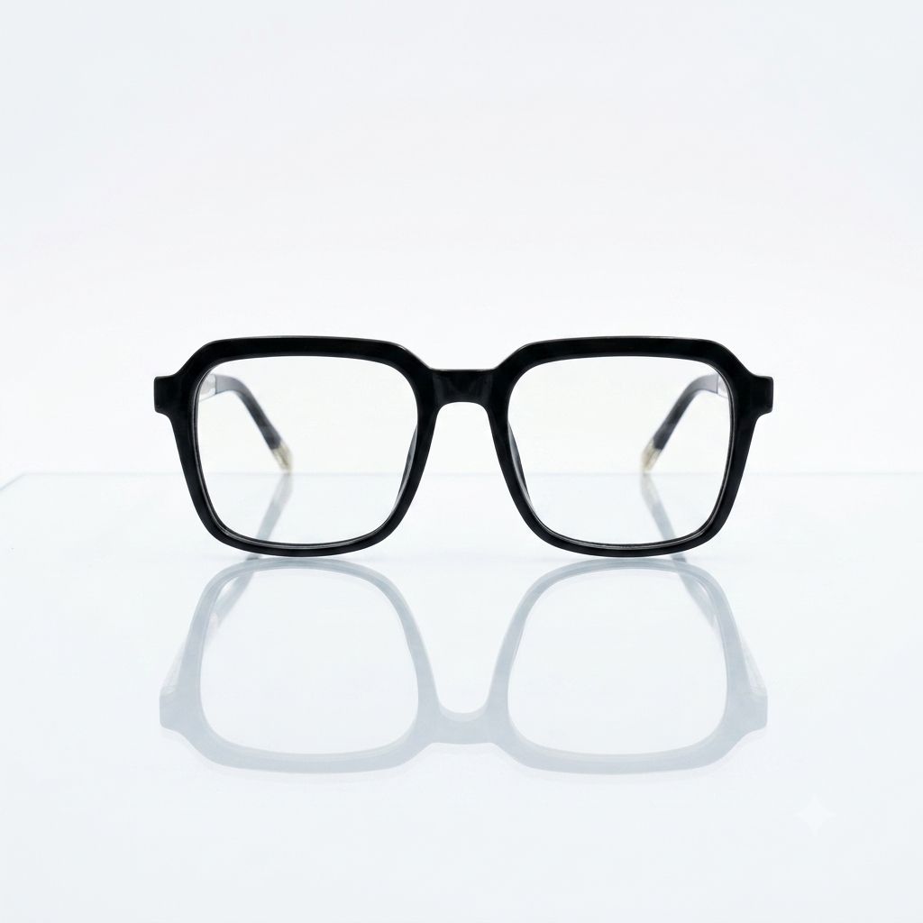 TR 8810 - EYEWEAR - BLACK - ROUNDED SQUARE - FLEXIBLE - UNISEX