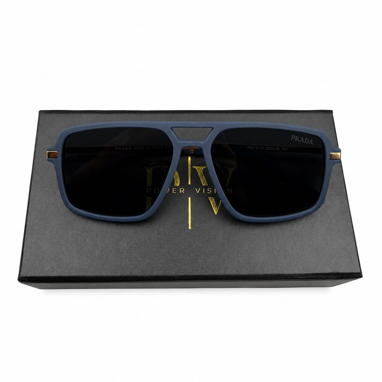 PR 70YS - SUNGLASS - MATTE BLUE - GOLDEN TEMPLE - BLACK UV -