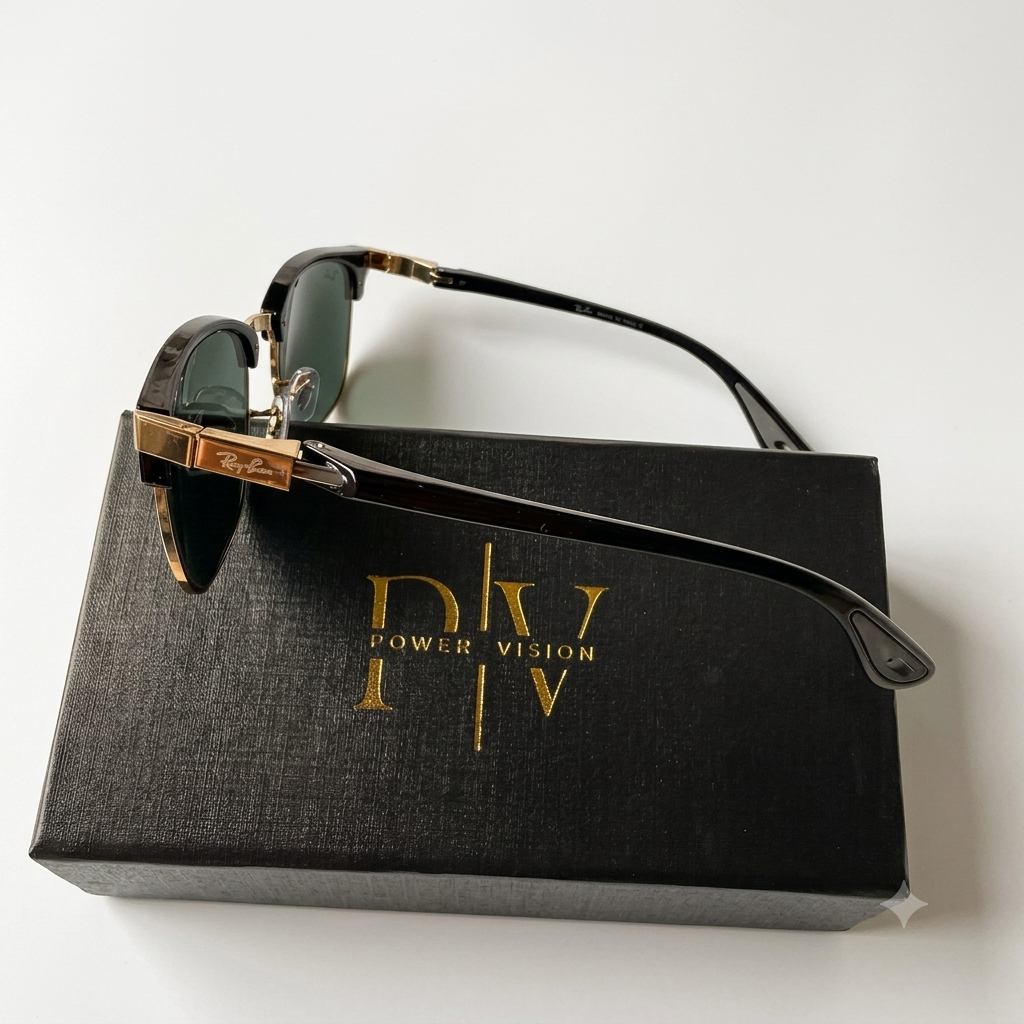 RB 8396 - SUNGLASS - CLUB MASTER - GOLDEN BLACK - DIAMOND HARD - EXCEL SPRING - PREMIUM
