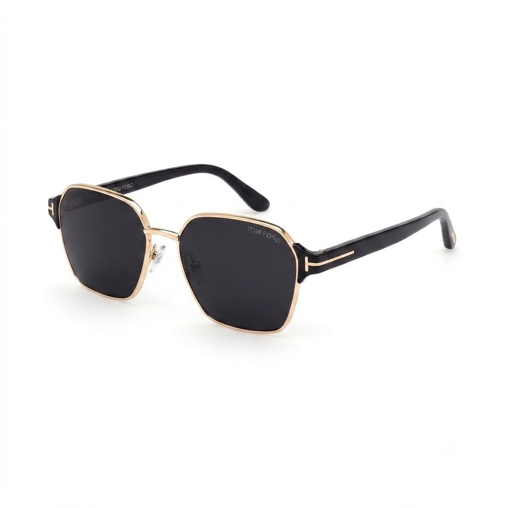 TF 9813 - SHADES - GOLDEN BLACK - GEOMETRIC SQUARE - PREMIUM - UNISEX