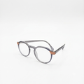 EYEGLASSES - ROUND - GREY - BEIGE TOUCH - SPRING HINGES - DAILYWEAR