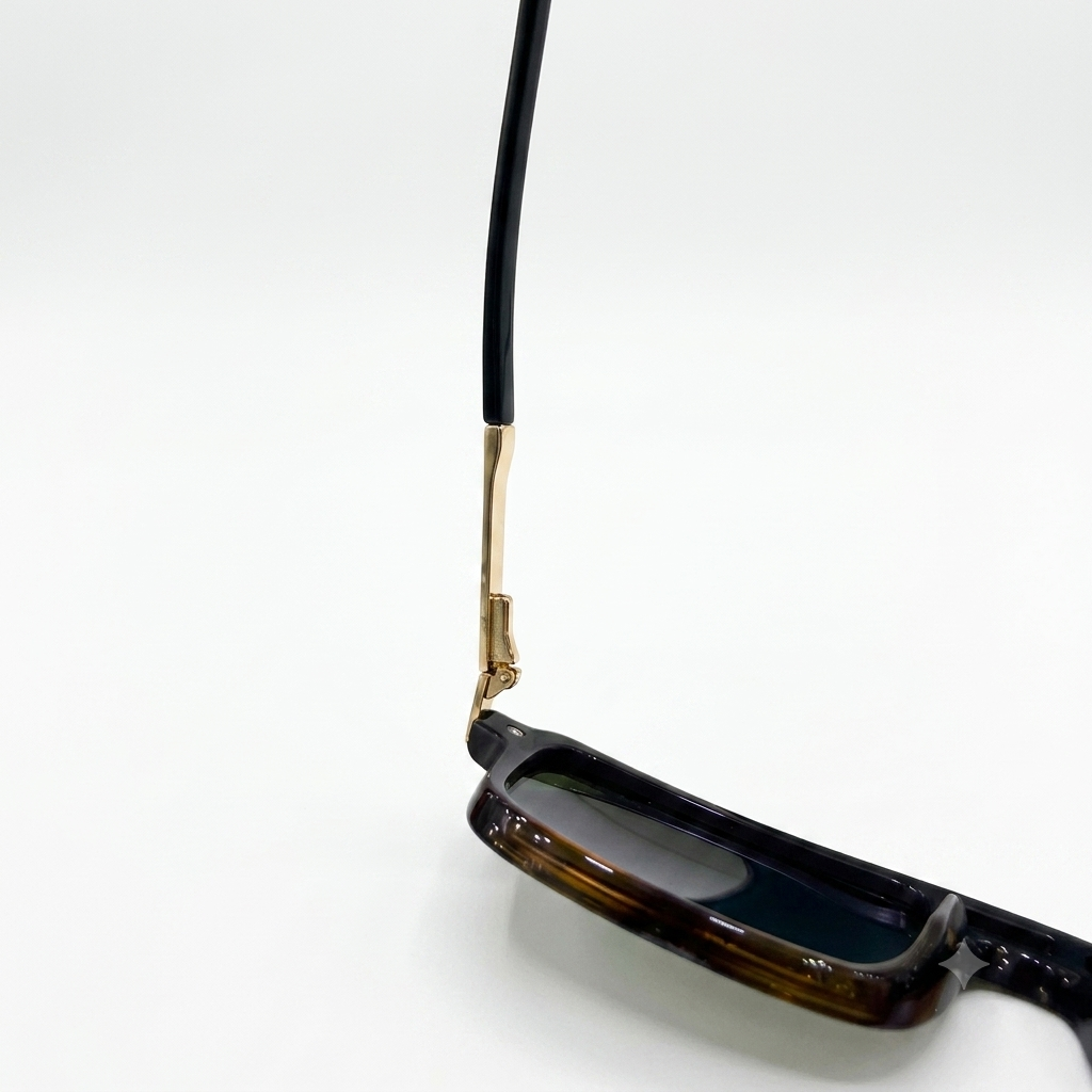 PR 98203 - SUNGLASS - MATTE BLACK TORTOISE - DOUBLE BRIDGE - NAVIGATOR SQUARE - FLEXIBLE SIDES - PREMIUM