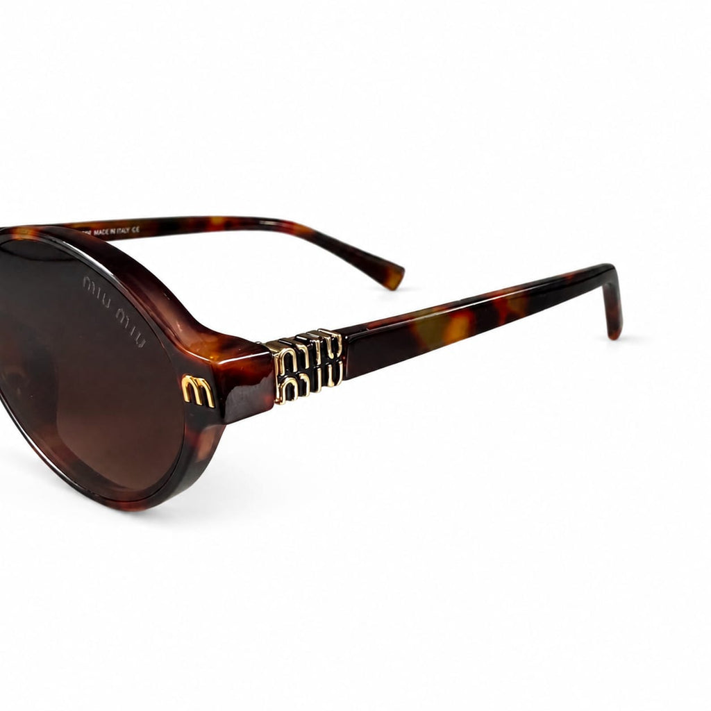 MIU MIU 6015 - OVAL - TORTOISE - BROWN GRADIENT - PREMIUM - DESIGNER - ACETATE
