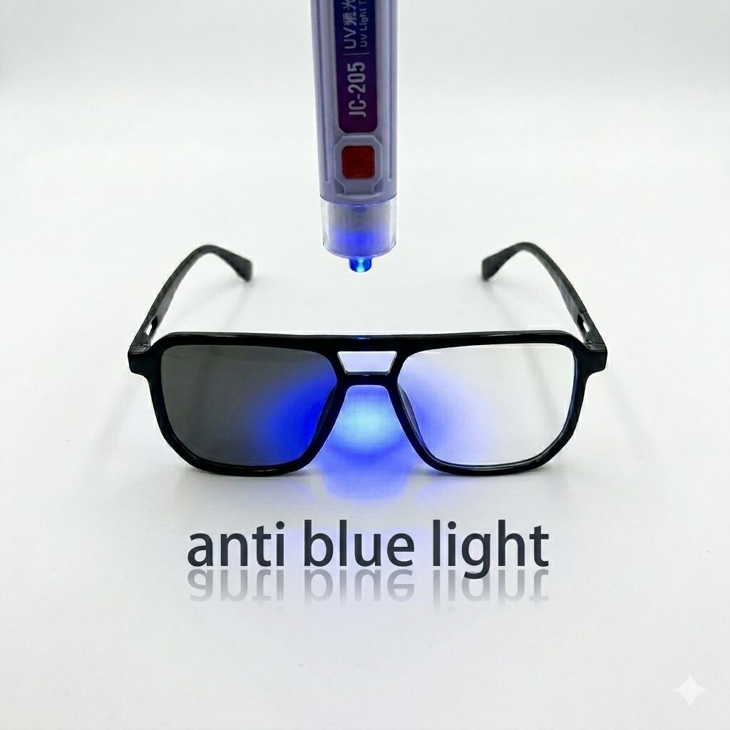TR251136 - DOUBLE BRIDGE - BLUE LIGHT BLOCKER - BLUE COATING - TRANSITION - BLACK - STRECHABLE