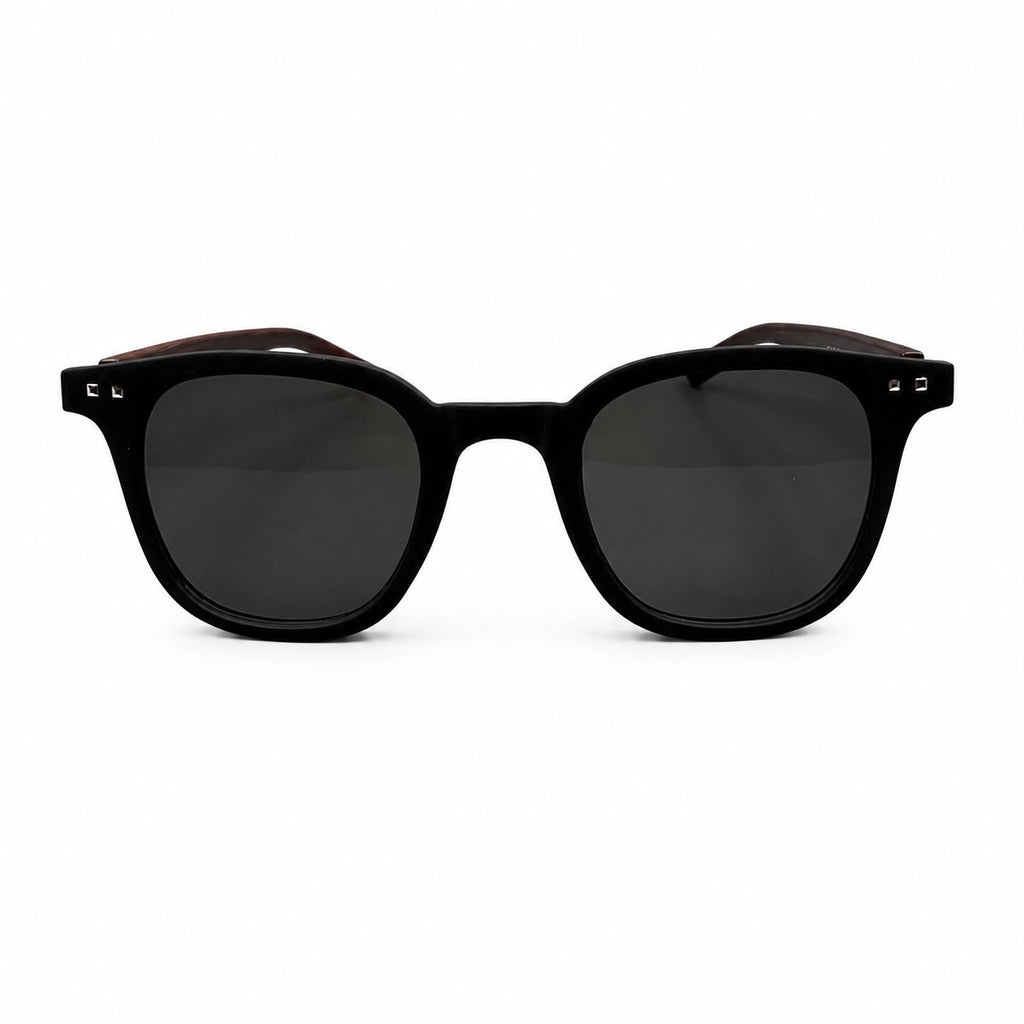 MB 5142 - SHADES - ROUNDED SQUARE - MATTE BLACK - WOOD - QUALITY - PREMIUM