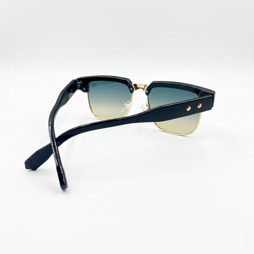 EYEHOOD 98332 - SUNGLASS - CLUB MASTER - BLACK - GOLDEN - PREMIUM