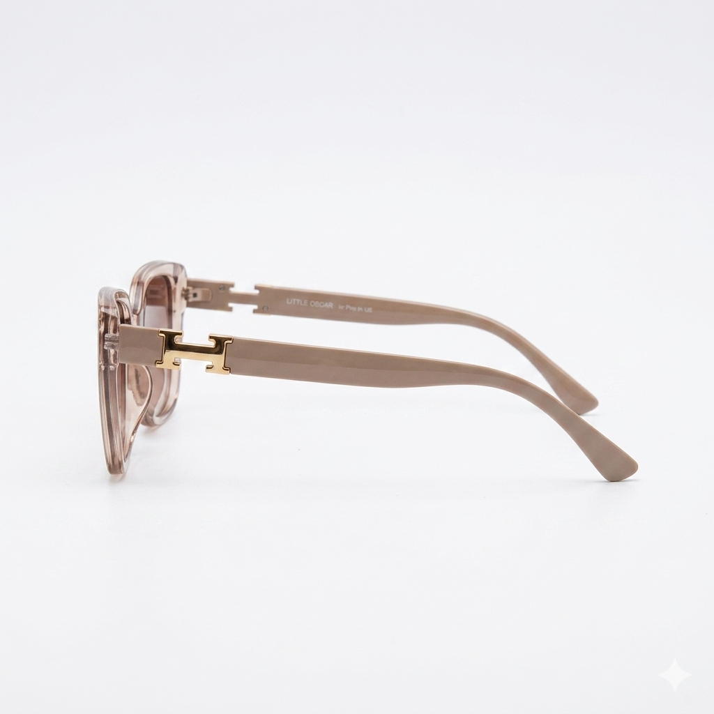 HERMES 33120 - SUNGLASS - LADIES - CATEYE - UV - CHAMPAGNE