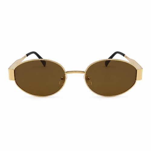 CELINE - OVAL - METALLIC- TRENDY- GOLDEN BROWN - WOMEN