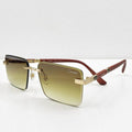 CR 3164 - SUNGLASS - RIMLESS - GOLDEN - WOOD - PREMIUM