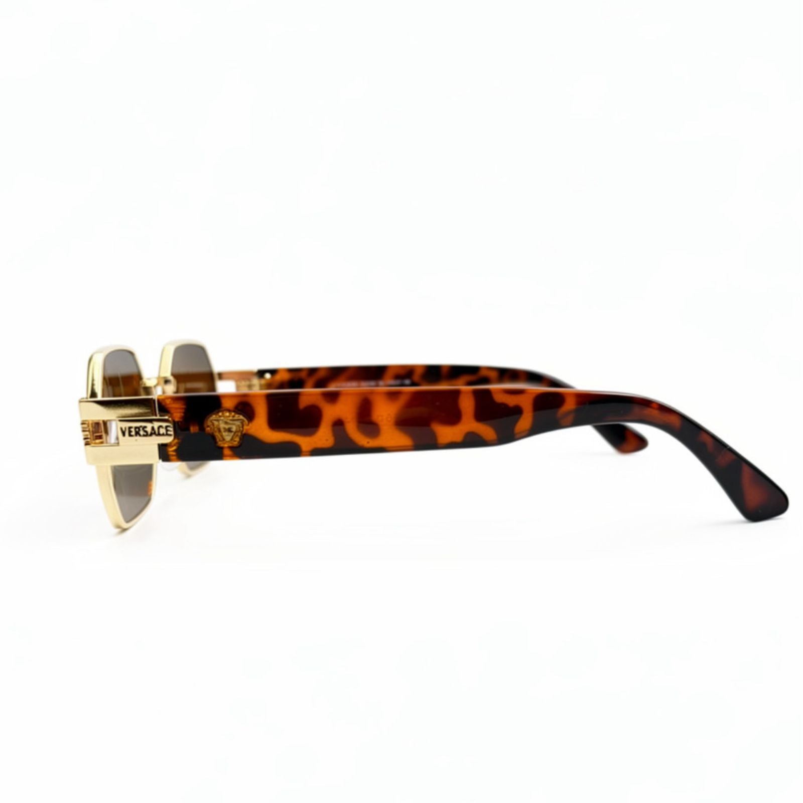 VE672 - SHADES - GOLDEN - PRINT - BROWN - TRENDY - RECTANGULAR CUT - PREMIUM