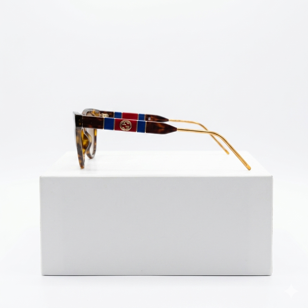 GC 0957 - SUNGLASS - LADIES - CATEYE - UV - CHEETAH PRINT - DESIGNER