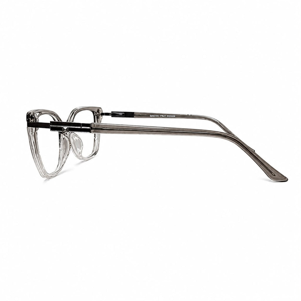 EYEWEAR 2003 - LADIES - CATEYE - GREY TRANSPARENT - SPRING HINGES - EVERYDAY