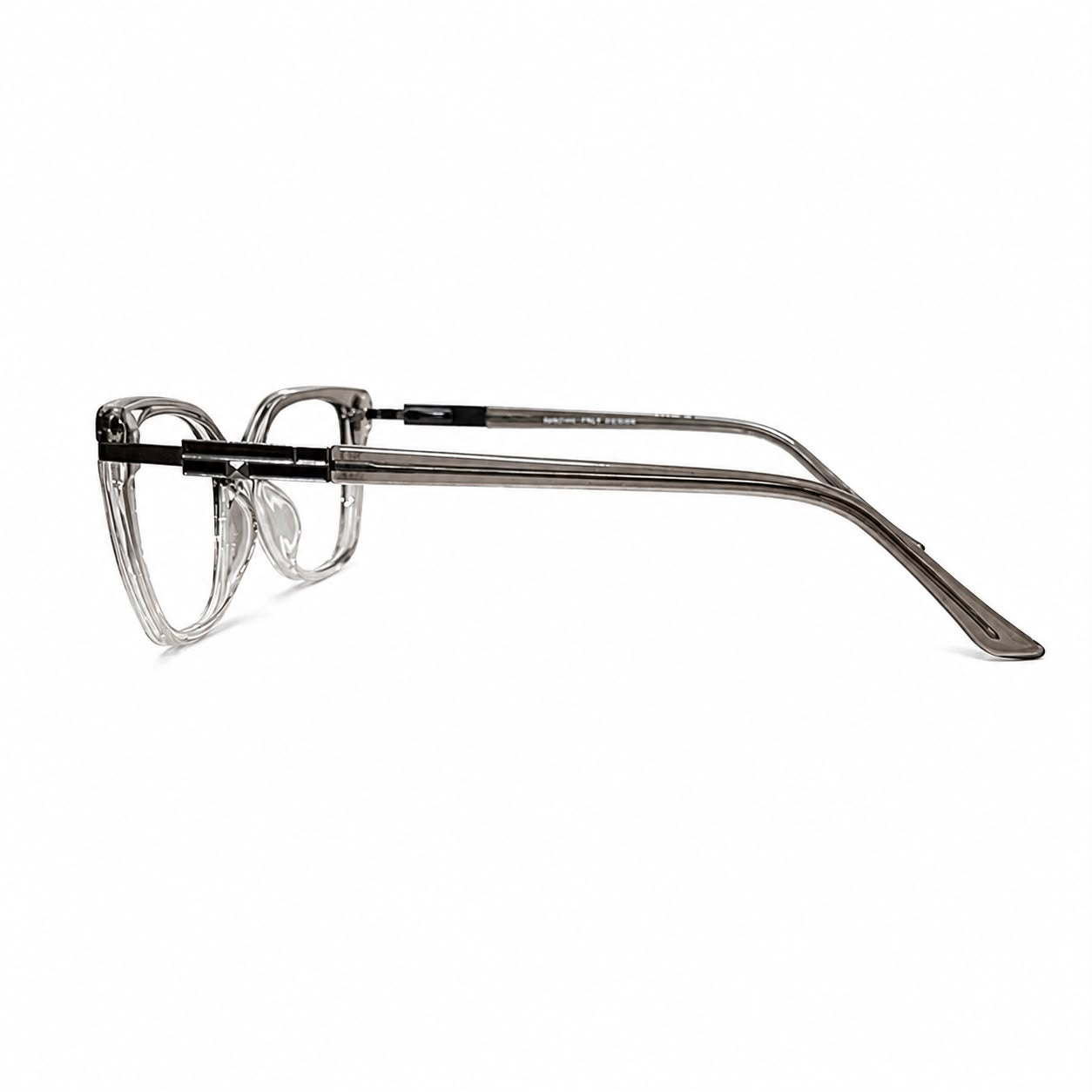 EYEWEAR 2003 - LADIES - CATEYE - GREY TRANSPARENT - SPRING HINGES - EVERYDAY