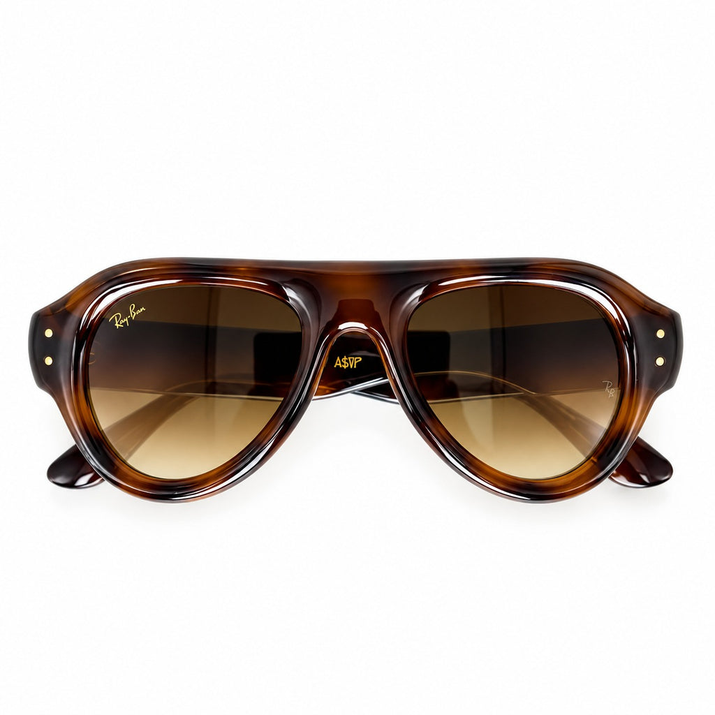 RAYBAN X AWGE 4925 - PUFFER - AVIATOR - TORTOISE + BROWN GRADIENT - ACETATE - HIGH QUALITY