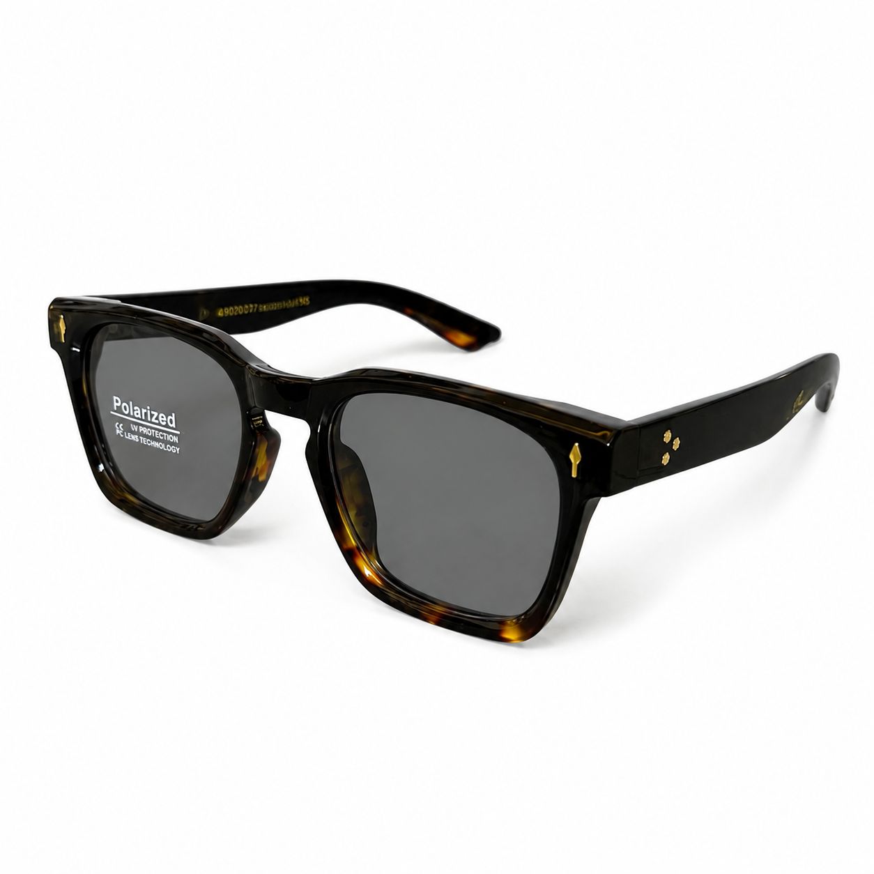 MOSCO 6812 - SUNGLASS - POLARISED - BLACK - TINTED BLACK - SQUARE