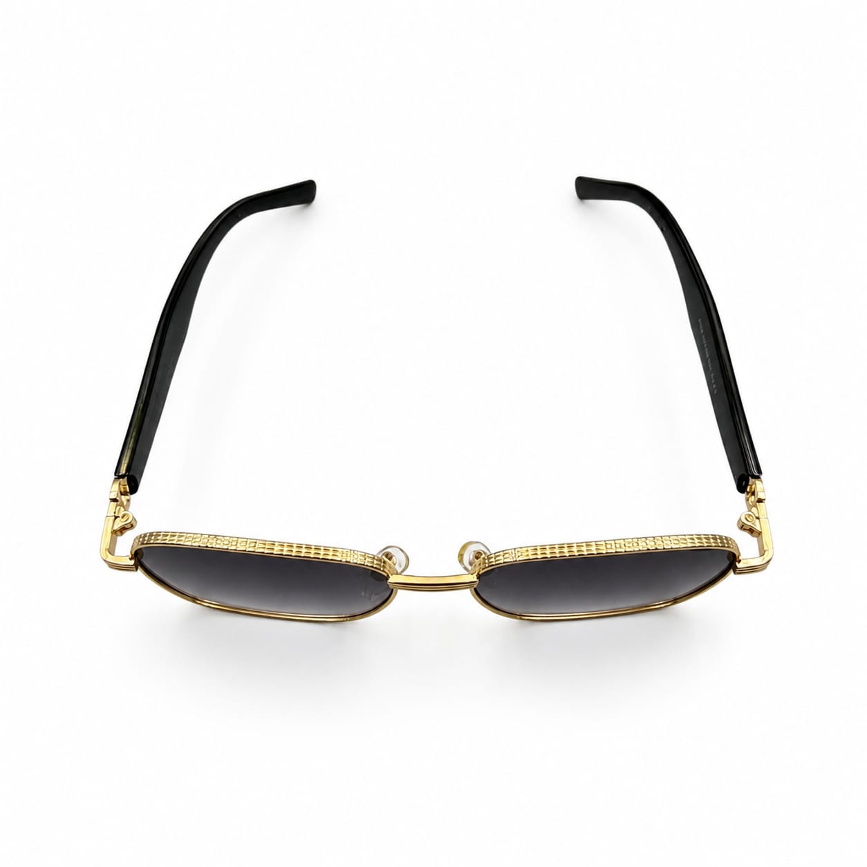 CR 2734 - SUNGLASS - SOFT SQUARE - GOLDEN - BLACK - GREY GRADIENT - DESIGNER - PREMIUM - UNISEX