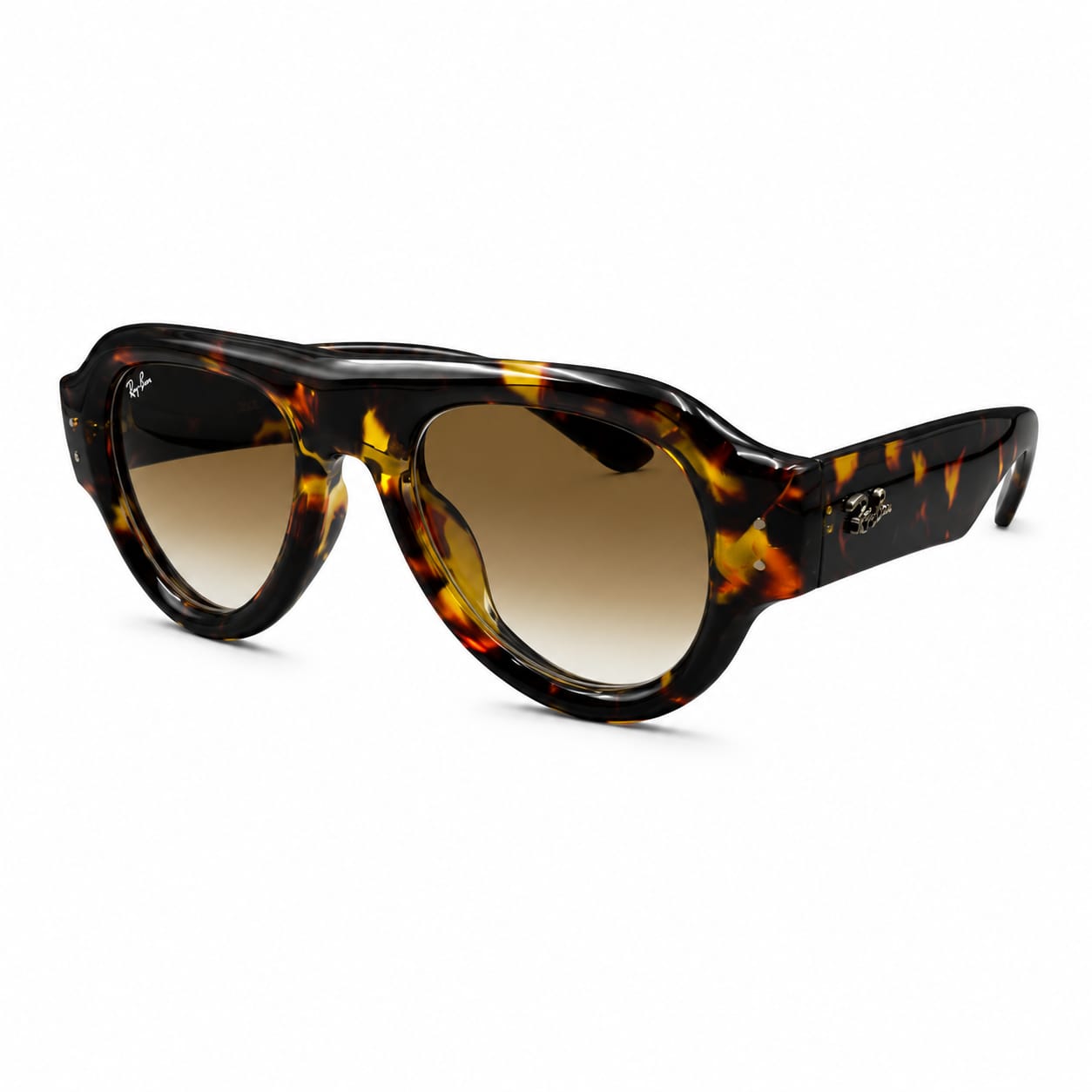 RB - AVIATAR - PUFFER - TORTOISE - BROWN GRADIENT - DIAMOND HARD - ACETATE - BOLD - PREMIUM