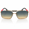 PR 23227 - DOUBLE BRIDGE - SQUARE - GOLDEN - RED/BLACK - SEA GREEN WARM - UNISEX