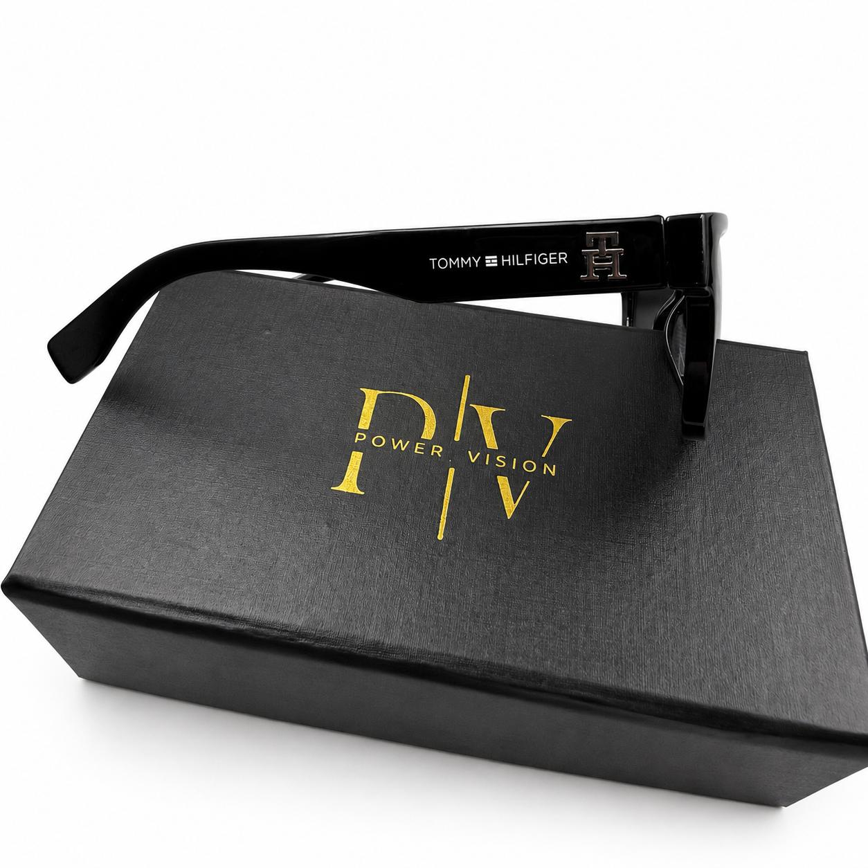 TH 2429 - SOPHISTICATED - SOFT SQUARE - GLOSSY BLACK - POLARISED - BRANDING ACETATE SIDES - PREMIUM