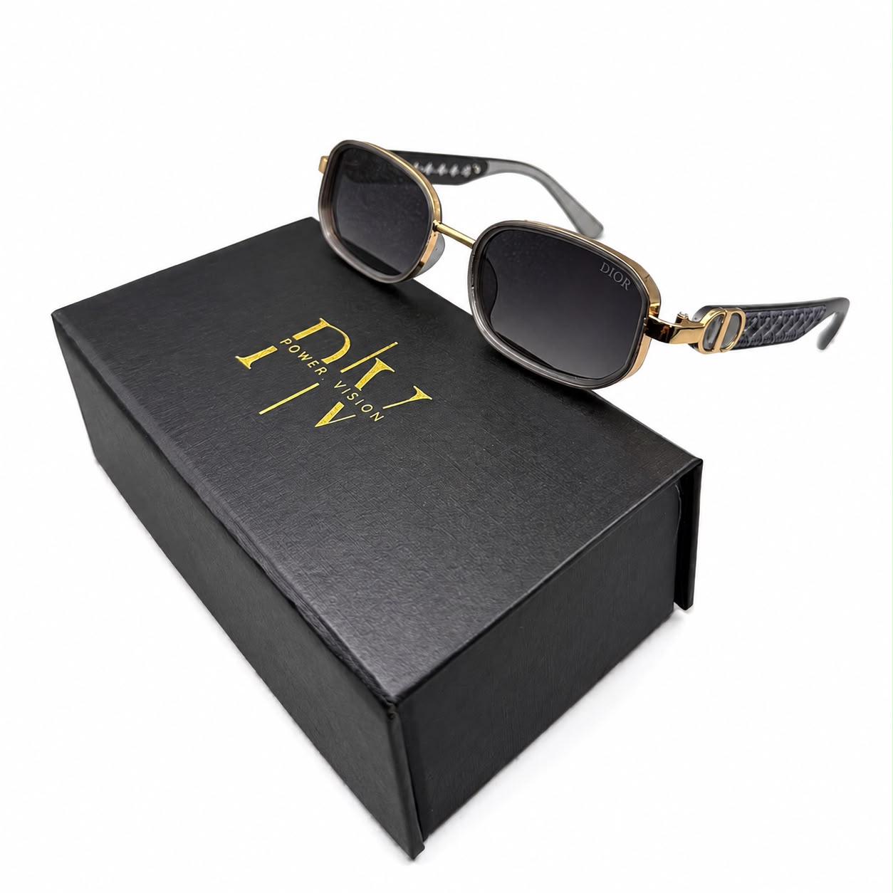 CD 23573 - UNIQUE - SOFT RECTANGULAR - GOLDEN - MATTE GREY - GREY GRADIENT - BRANDING TEMPLE - PREMIUM