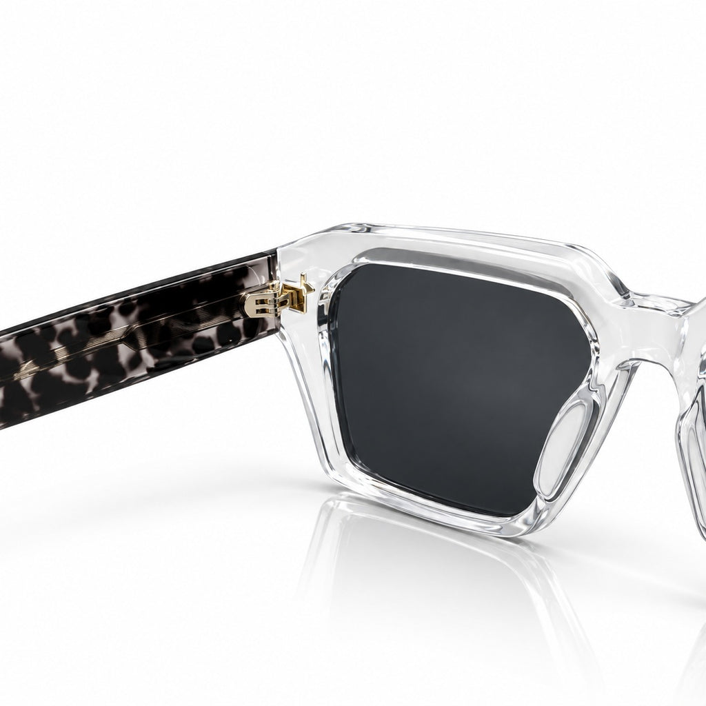 CR 2343 - ACETATE - TRANSPARENT TORTOISE - CUT SQUARE - UNIQUE