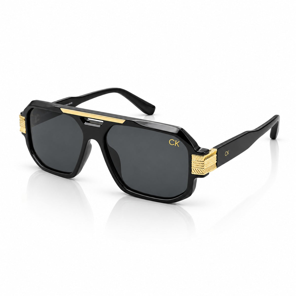 CK 1150 - AURA - NAVIGATOR SQUARE - BLACK GOLDEN - BROWLINE - SPRING HINGES - PREMIUM