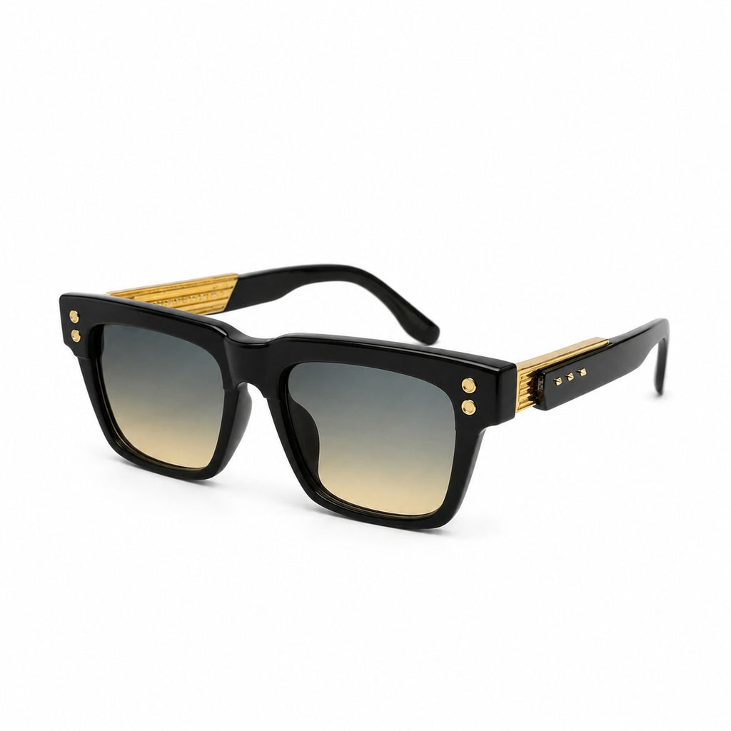 DT98312 - SUNGLASS - BOLD - BLACK - SMOKE GREY LENSES - PREMIUM - TRENDY