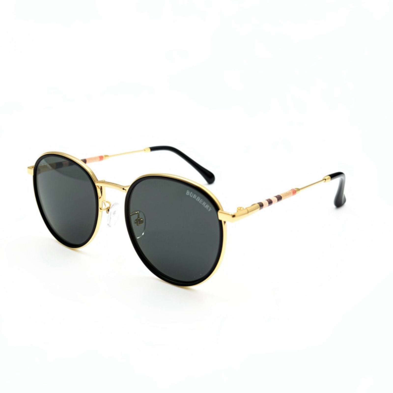 BR 3324 - SHADES - LADIES - ROUND - METALLIC - GOLDEN BLACK - PREMIUM