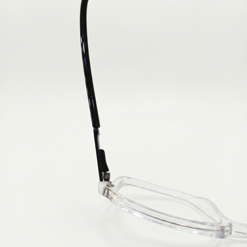 TR 251137 - EYEGLASS - MEN - GEOMETRIC SQUARE - ANGULAR EDGES - TRANSPARENT - OVERSIZE