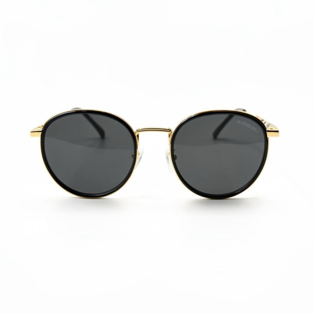 BR 3324 - SHADES - LADIES - ROUND - METALLIC - GOLDEN BLACK - PREMIUM