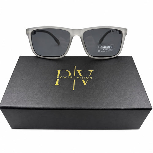 CAR 1002 - SUNGLASS - MATTE GREY - BLACK - POLARISED - PREMIUM - MEN