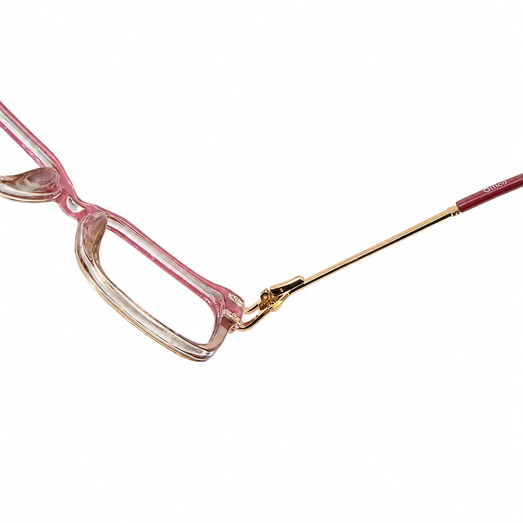 GORGEOUS 82113 - OVERSIZE SQUARE - BURGUNDY WINE + CHAMPAGNE + GOLDEN SPRING TEMPLES - PREMIUM