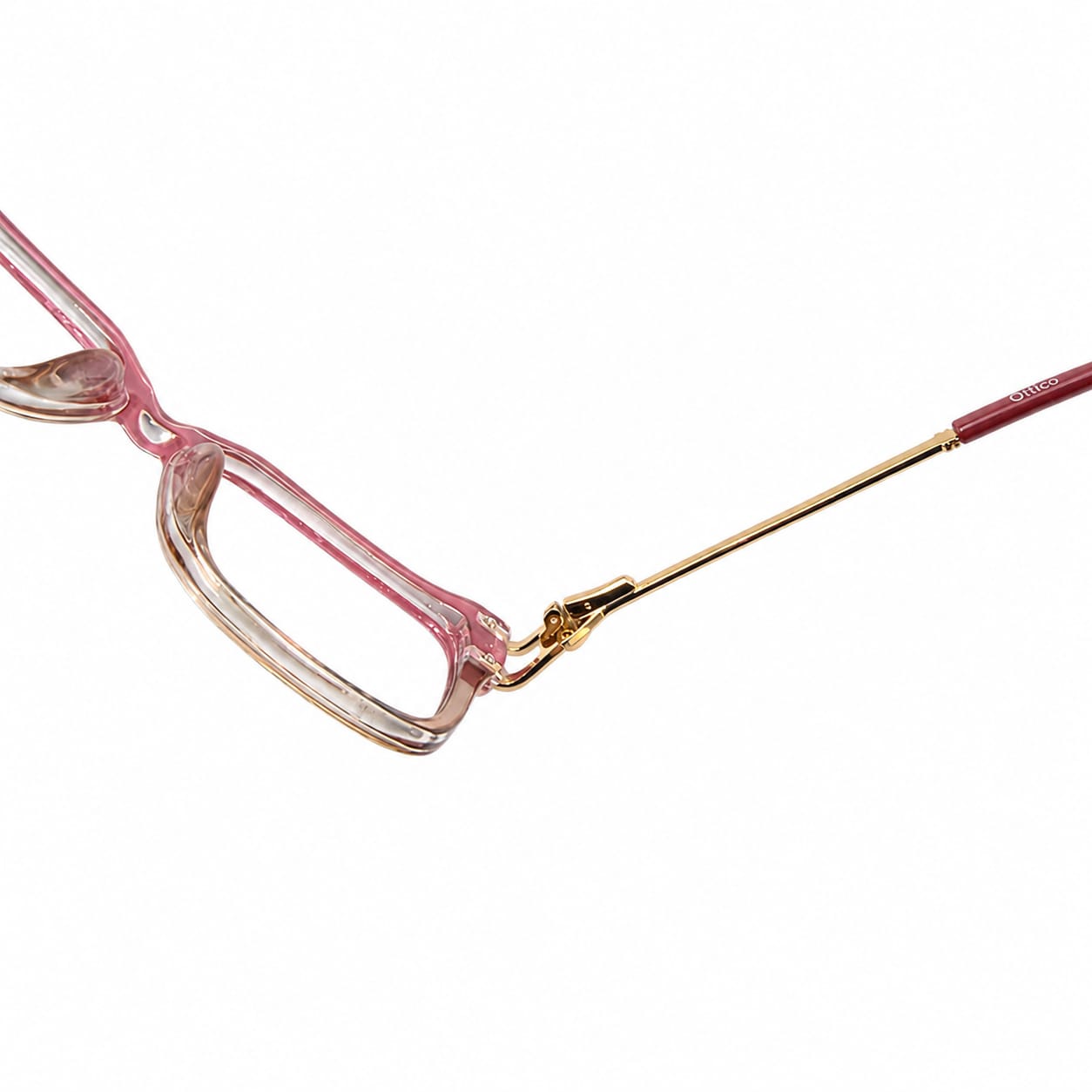 GORGEOUS 82113 - OVERSIZE SQUARE - BURGUNDY WINE + CHAMPAGNE + GOLDEN SPRING TEMPLES - PREMIUM