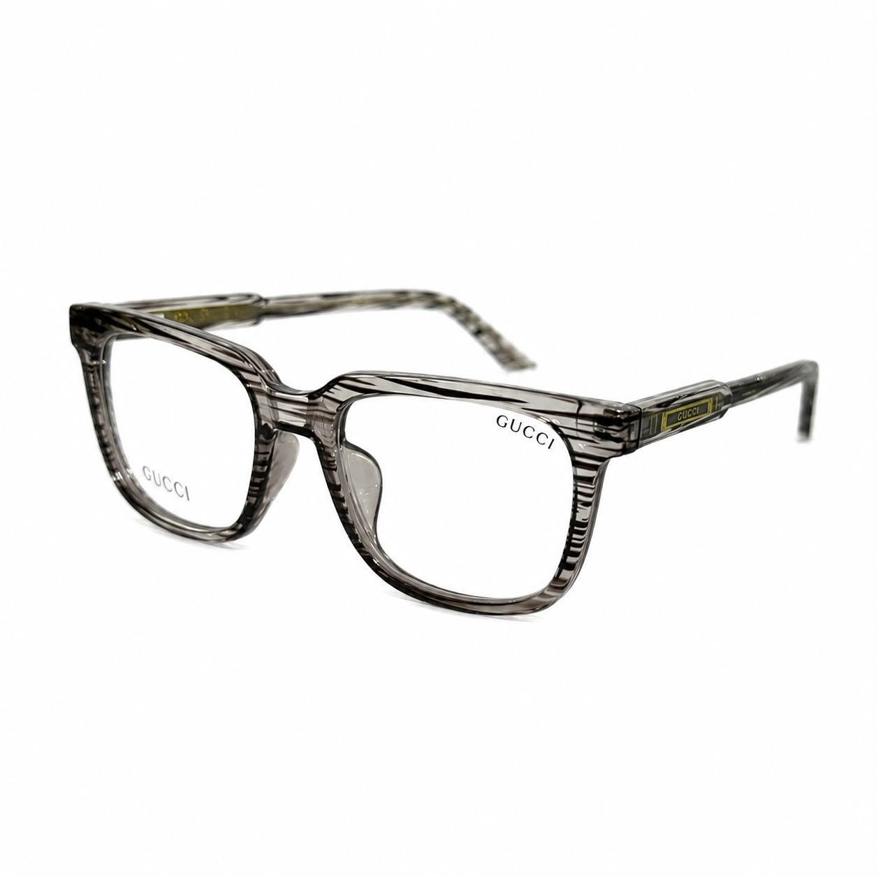 GC 7003 - EYEGLASS - TRANSPARENT SMOKY GREY - SQUARE - ACETATE - DESIGNER