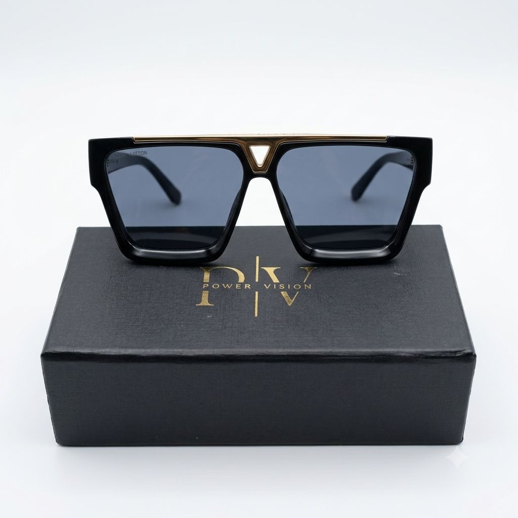 LV 6129 - SUNGLASS - BLACK - DESIGNER - PREMIUM - FOREVER