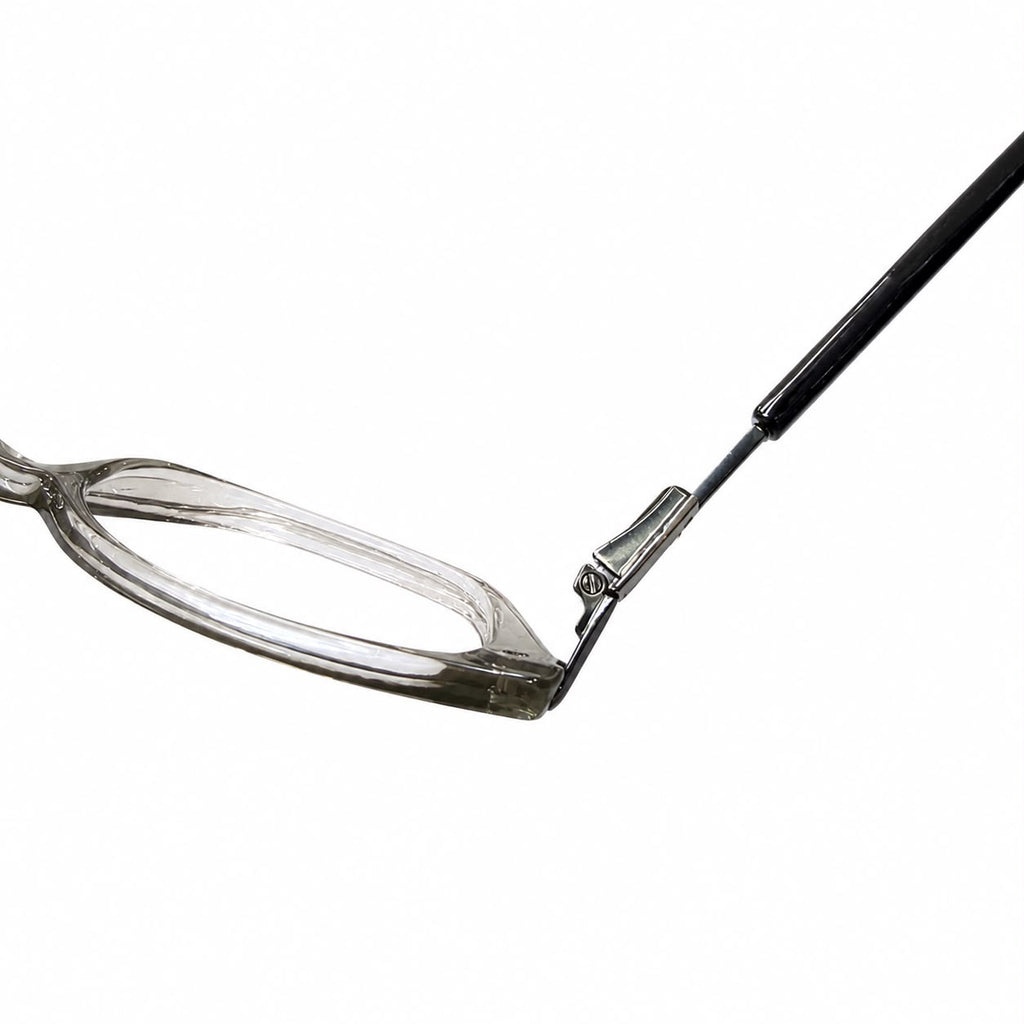 EYEGLASS 2003 - LADIES - CATEYE - OLIVE GREEN - TRANSPARENT - SPRING HINGES - DESIGNER