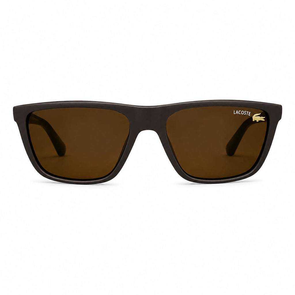 LACOSTE - MEN - MATTE BROWN - POLARISED - TEXTURED TEMPLES - COMFORT