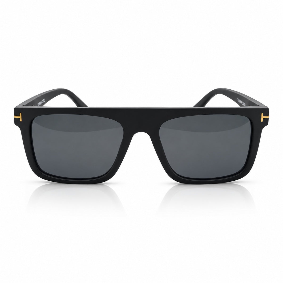 TF 12022 - SQUARE - MATTE BLACK - POLARISED - SPRING SIDES - SLIM FACE