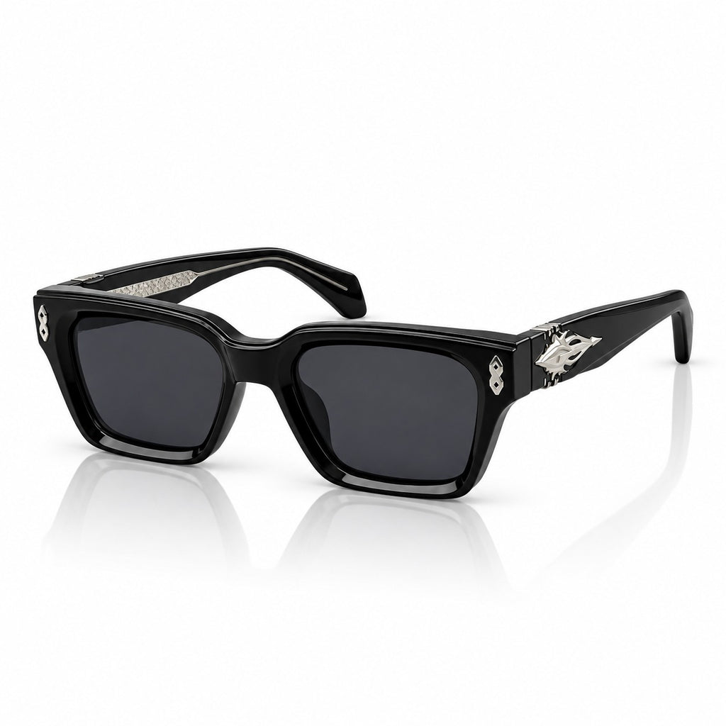 CARTIER - BOLD - ACETATE - BLACK - SILVER RIVET - NEW ARRIVAL